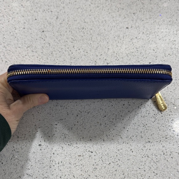 Michael Kors Blue Wallet with Gold Details - Picture 3 of 5